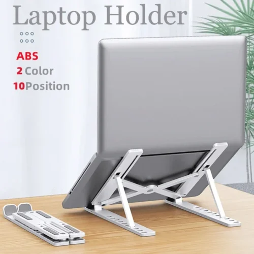 Alternative view of Adjustable Portable Laptop Stand - Foldable ABS Holder for MacBook Air/Pro