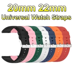 Silicone Quick Release Watch Strap for 22mm/20mm Smartwatches