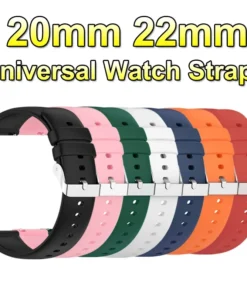 Universal Watch Straps 22mm 20mm Quick Release Silicone Band Soft Rubber Wristband for Huawei Samsung Xiaomi Amazfit Smartwatch