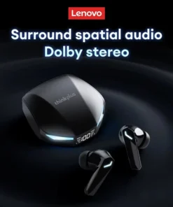 Lenovo XT53 Wireless Bluetooth Earbuds - Low Latency Gaming Headset with Long Battery Life and LED Display