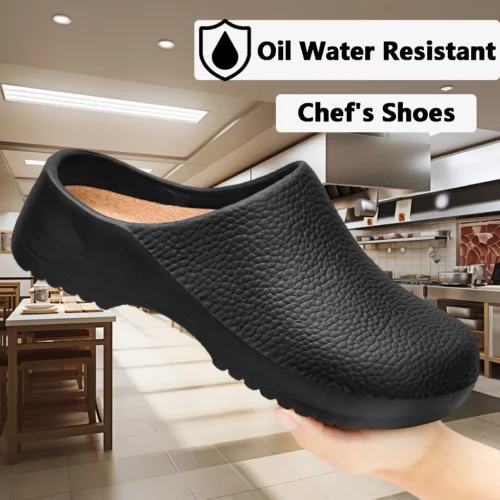 Hotel Kitchen Non-Slip Oil-Resistant Chef Shoes - Casual Flat Work Footwear, Breathable Comfort, Plus Size 47
