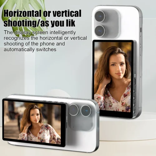Wireless Vlog Mobile magnetic selfie screen using phone rear camera for Selfie Vlog or Live Stream Compatible.