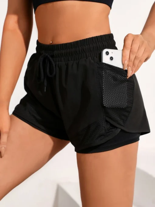 Yoga Shorts for Daily Wear with High Waist, Breathable Fabric, and Elastic Fitness for Active Individuals - Image 2