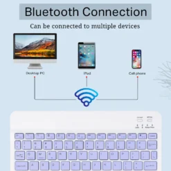 Alternative view of Mini Wireless Bluetooth Keyboard and Mouse Combo for iPad, Phone, and Tablet Users