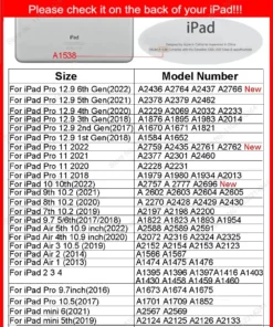 Alternative view of Smart case For iPad 7th 8th 9th Gen 10.2 iPad Air 11 11th 11 pro 11 12.9 13 M4 M5 2 3 4 9.7 Cover iPad Air 5 4 10th 10.9 Funda