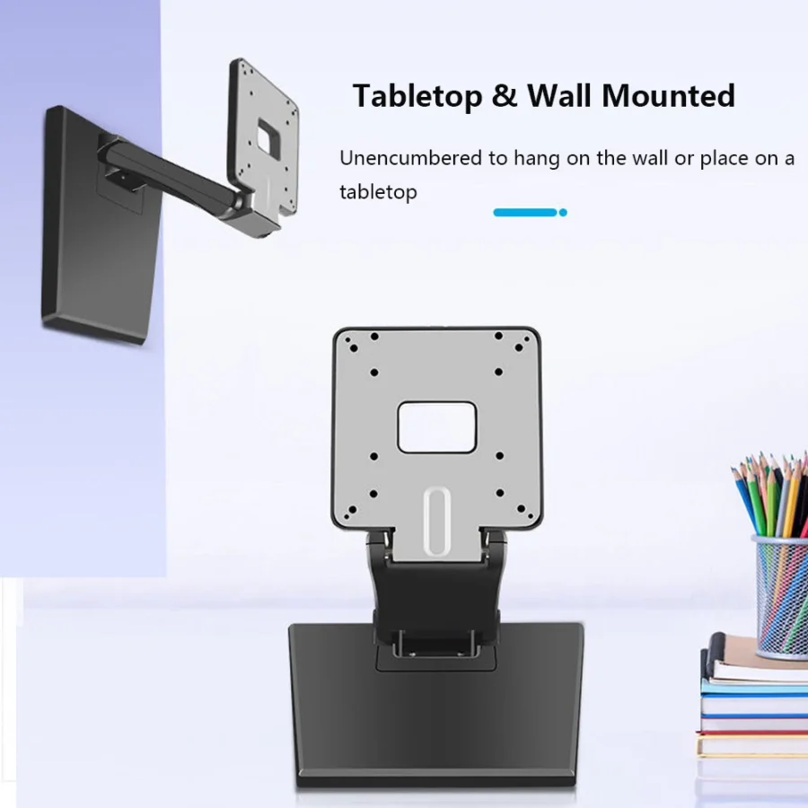 14-24" Desktop Monitor Holder with VESA Hole Folding TV Screen Stand Screen Mount Support Metal Bracket for Office Home School - Image 4