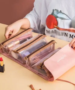 Alternative view of Portable Large Capacity 4-in-1 Cosmetic Bag for Travel