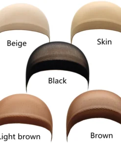 2pcs/Bag Top Stocking Wig Cap Hair Net For Weave Hair Wig Nets Black Brown Stretch Mesh Wig Cap For Making Wigs