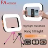 Handheld LED Fill Light with Adjustable Brightness for Mobile Photography and Selfies