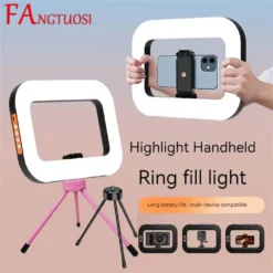 Handheld LED Fill Light with Adjustable Brightness for Mobile Photography and Selfies