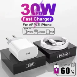 Apple 30W USB-C Fast Charger with High Power Output for iPhone and iPad