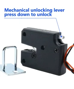 Alternative view of Mini Electric Cabinet Lock - DC 3V/5V/12V - Plastic with Titanium Wire - Pack of 5