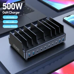 Universal 500W Multi USB C Charger with PD 100W Fast Charging for Phones, Tablets, and Laptops