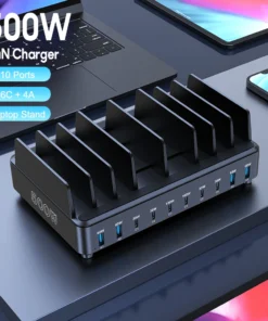 500W Universal Multi USB C Charger PD 100W Desktop Fast Charging Sation Phone/Tablet/Laptop Stand Dock Holder for iPhone Samsung