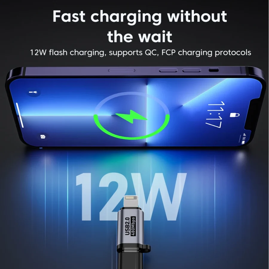 Micro USB To Type C Adapter Mini USB To USB C 480Mbps Fast Data Charging Connector USBC To Lightning Adapter For iphone Android - Image 3