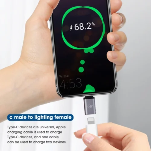 Alternative view of Universal Type-C Phone Charging Adapter Lightning Female To USB C Male Cable Converter Fast Charge Connector