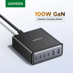 UGREEN 100W GaN Charger with 6 Ports for Laptop, iPhone, iPad, and Samsung Devices