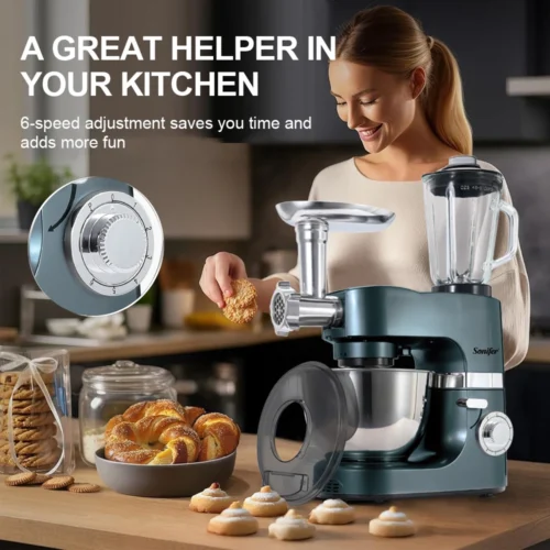 Alternative view of 3-in-1 Stand Mixer with 7L Bowl, Blender, and Meat Grinder