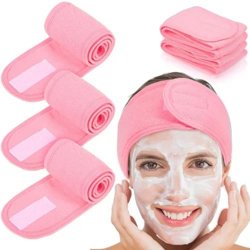 Head Bands Adjustable Wide Hairband Yoga Spa Bath Shower Makeup Wash Face Cosmetic Headband for Women Ladies Make Up Accessories