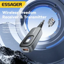 Alternative view of Essager Bluetooth 5.1 Audio Receiver Transmitter with Mic for PC, TV, and Car Speakers