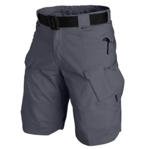 Urban Military Cargo Shorts with Waterproof and Quick Dry Features for Men - Grey, S