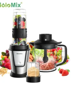 BioloMix 3-in-1 Food Processor and Blender, 700W – Portable Juicer, Smoothie Maker, and Chopper