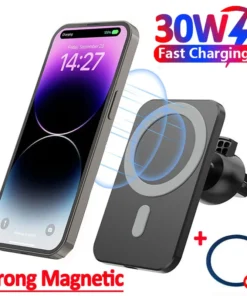 30W Magnetic Wireless Car Charger For MagSafe iPhone 16 15 14 13 Pro Max Xiaomi Samsung Xiaomi Air Vent Clip Phone Holder Stand