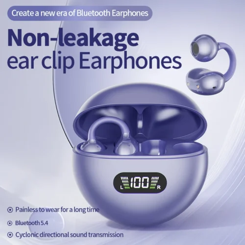 New Sport Earclip Wireless Headphone Bluetooth Earphone audífonos bluetooth inalámbrico Gaming LED Display for xiaomi huawei