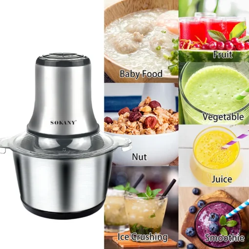 Electric Meat Grinder and Food Processor with 800W Power and 3L Capacity - Image 6