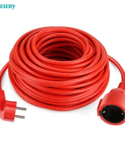 Power Strip Extension Cord 5/10/20m Cable 16A EU Outlets 4000w Electric Schuko 1.0mm Red Indoor Outdoor Plug Sockets Engineering