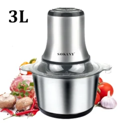 Electric Meat Grinder and Food Processor with 800W Power and 3L Capacity