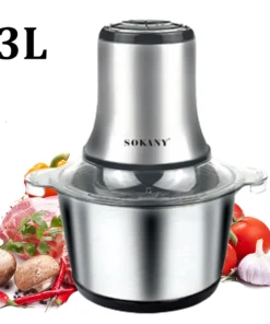800W 3L Stainless Steel Electric Meat Grinder and Food Processor