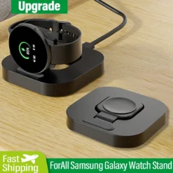 Wireless Charger Stand for Samsung Galaxy Watch Series 6/5/4/3 Pro 45/40/44mm Active 2 Classic Type C Fast Charging Dock