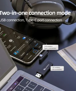 Alternative view of SmailWolf-L80 Bluetooth wireless three-mode headphones headset lightweight headset 2.4G gaming headsets sports bass