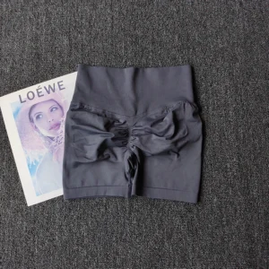 High Waist Yoga Shorts for Women – Knitted, Elastic, Comfortable Fit - MoGrey, S