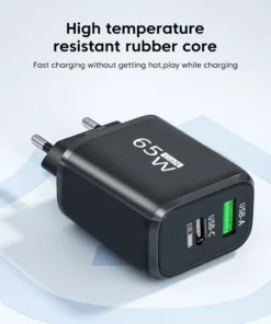 Alternative view of 65W GaN USB-C Fast Charger for iPhone, Xiaomi, Samsung, OnePlus