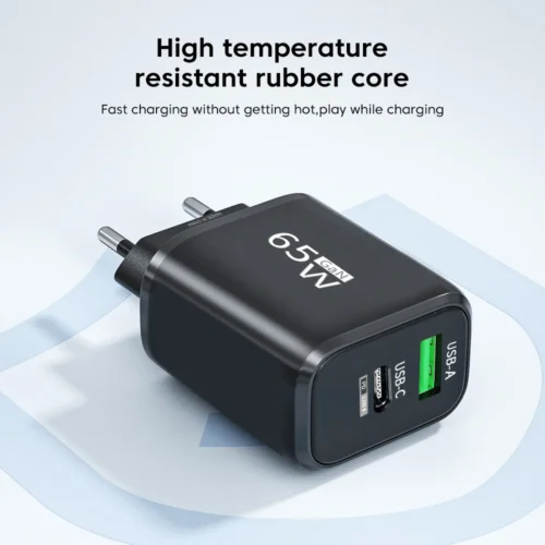 Alternative view of 65W GaN USB-C Fast Charger for iPhone, Xiaomi, Samsung, OnePlus