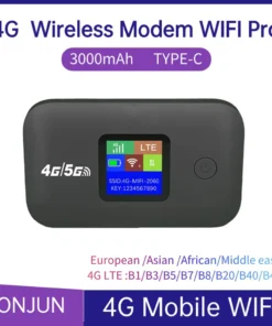 4G Mobile WIFI Router 150Mbps 4G LTE Wireless Router Portable Pocket MiFi Modem Mobile Wifi Hotspot with Sim Card Slot for Home