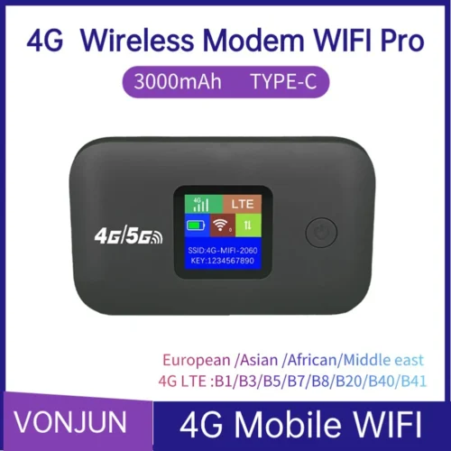 4G Mobile WIFI Router 150Mbps 4G LTE Wireless Router Portable Pocket MiFi Modem Mobile Wifi Hotspot with Sim Card Slot for Home