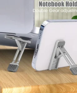 Alternative view of Aluminum Mini Laptop Stand with Adjustable Height for MacBook and Smartphones