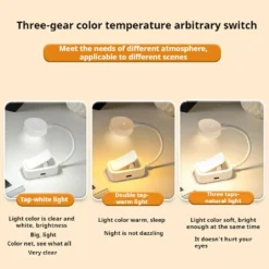 Alternative view of LED Table Lamp with Eye Protection and 3 Color Options for Students and Bedside Reading