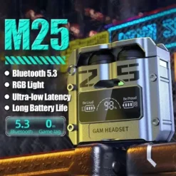 Bluetooth 5.3 TWS Wireless Earbuds with Noise Reduction and LED Display for Audio Enthusiasts