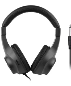Wired Over-Ear Stereo Monitor Headphones with 50mm Drivers for Guitar and Audio Equipment
