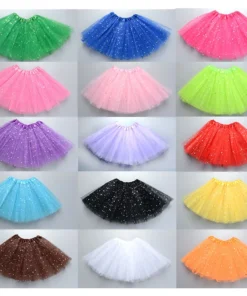 Tutu Skirt for Girls - 3-Layer Sequin Glitter Tulle Pettiskirt (Ages 2-8)