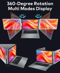 Alternative view of FHD Dual-Screen Portable Office Monitor - Compatible with All PCs