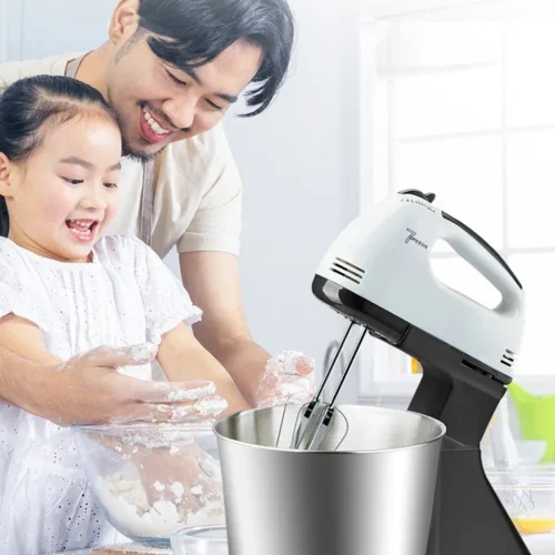 Alternative view of Stand Food Mixer - 110V/220V Electric Kitchen Blender for Egg Whisking, Cream, Dough Kneading, and Milk Frothing