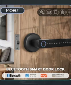 MOES Bluetooth Smart Fingerprint Door Lock with Remote Access - Ideal for Hotels, Apartments, and Offices