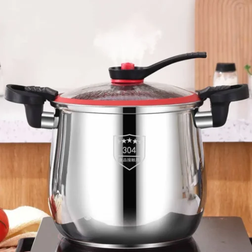 8L Non-Stick Stainless Steel Pressure Cooker for Efficient Soup Cooking - Image 5