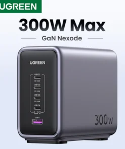 UGREEN 300W GaN Charger Desktop Charging Station USB Charger 140W Max Single Port PD3.1 Fast Charger for MacBook Pro iPad iPhone