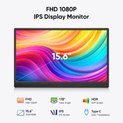 Alternative view of Portable Monitor - 15.6" FHD IPS Display for Laptops and Gaming